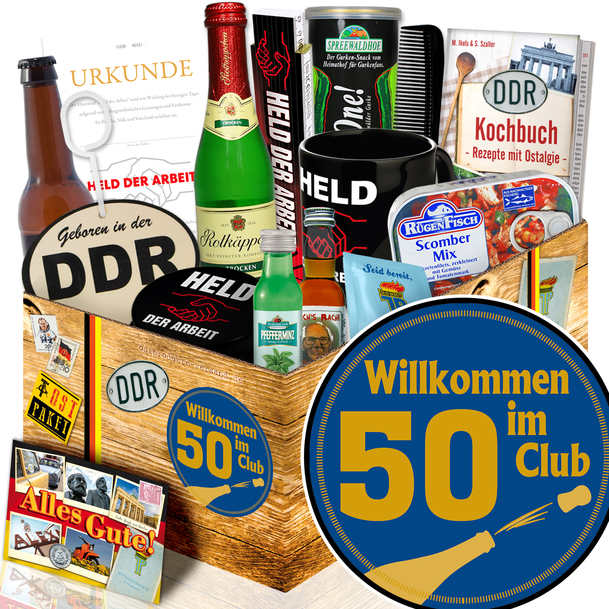 Geschenke 50 Geburtstag Ddr Geschenk Manner Willkommen Im Club 50 Eur 32 99 Picclick De